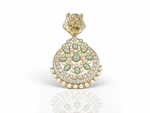 Kundan Brooch 09054 - KRISHNA'S SWETA JEWELLERY