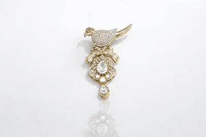 Kundan Brooch 09055 - KRISHNA'S SWETA JEWELLERY