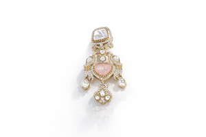 Kundan Brooch 09056 - KRISHNA'S SWETA JEWELLERY