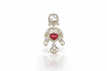 Kundan Brooch 09056 - KRISHNA'S SWETA JEWELLERY