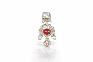 Kundan Brooch 09056 - KRISHNA'S SWETA JEWELLERY