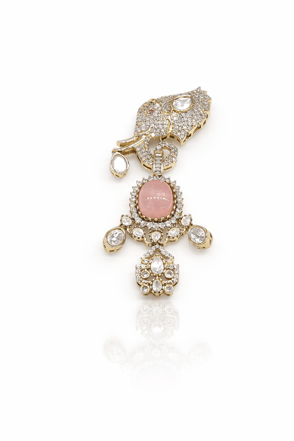 Kundan Brooch 09057 - KRISHNA'S SWETA JEWELLERY