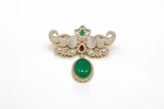 Kundan Brooch 09058 - KRISHNA'S SWETA JEWELLERY
