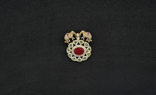Kundan Brooch 11444 - KRISHNA'S SWETA JEWELLERY