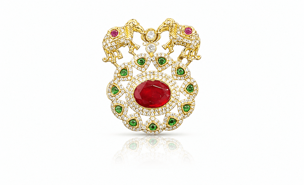 Kundan Brooch 11444 - KRISHNA'S SWETA JEWELLERY