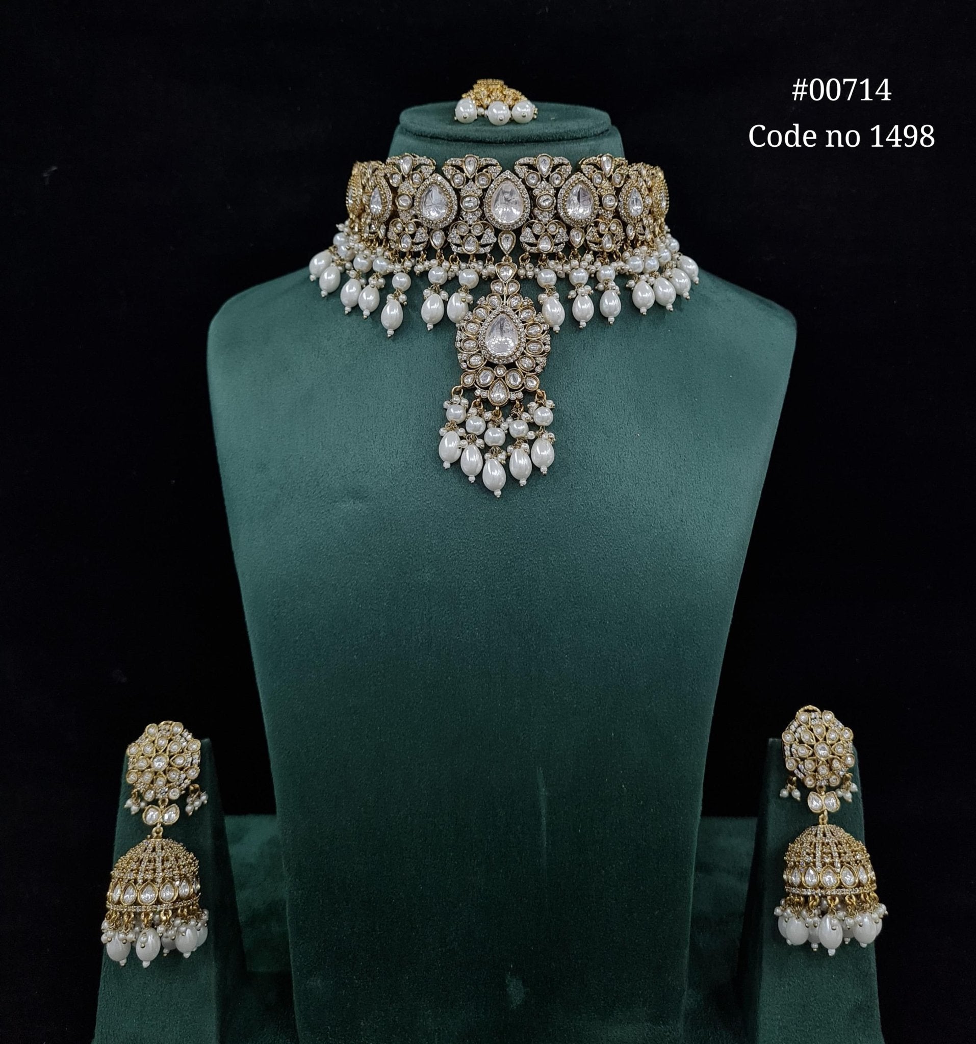 Kundan Choker 00714 - KRISHNA'S SWETA JEWELLERY