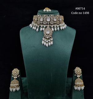Kundan Choker 00714 - KRISHNA'S SWETA JEWELLERY