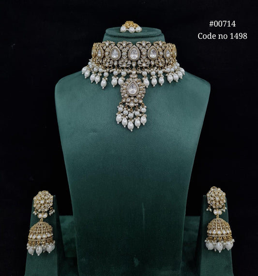 Kundan Choker 00714 - KRISHNA'S SWETA JEWELLERY