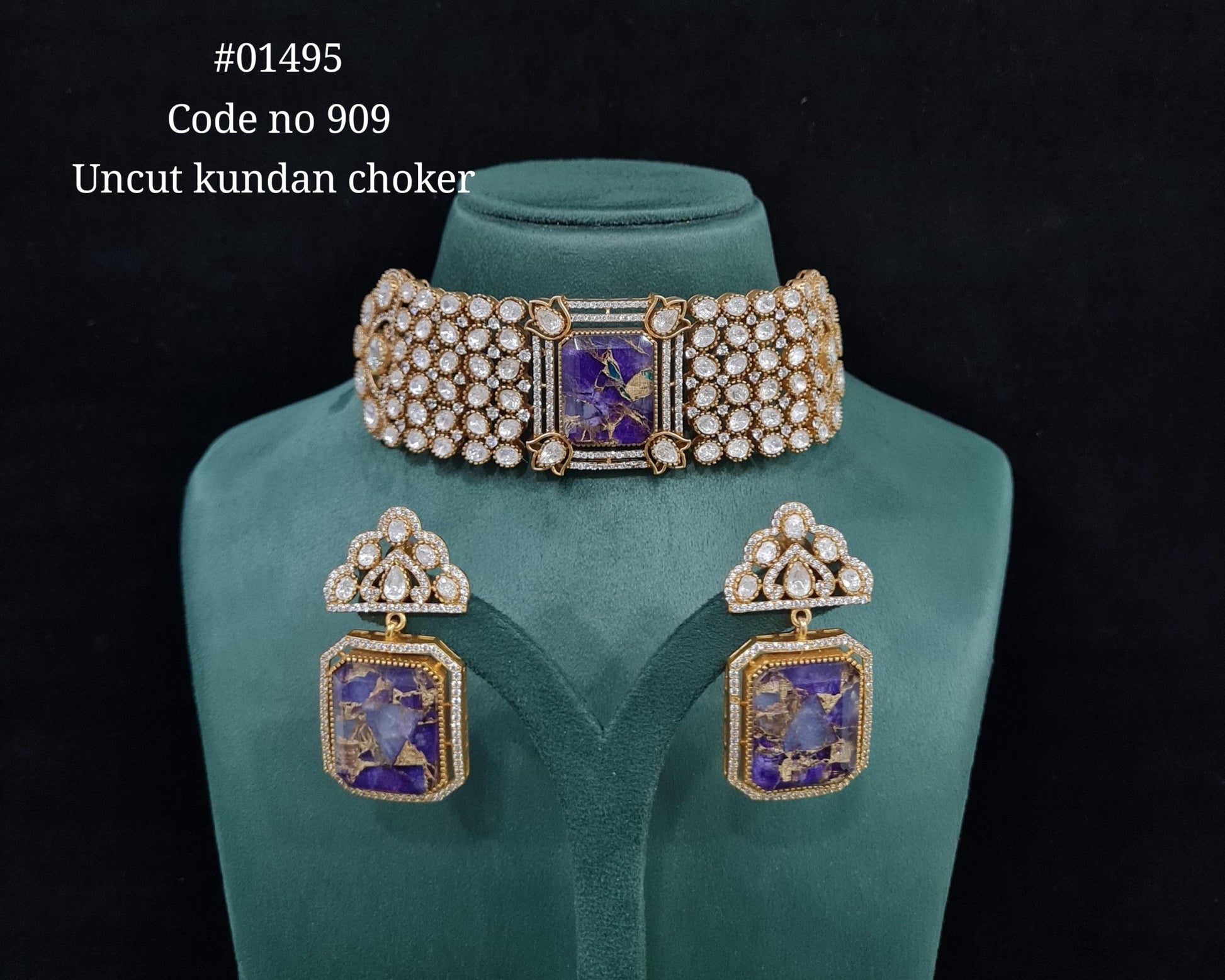 Kundan choker 01495 - KRISHNA'S SWETA JEWELLERY