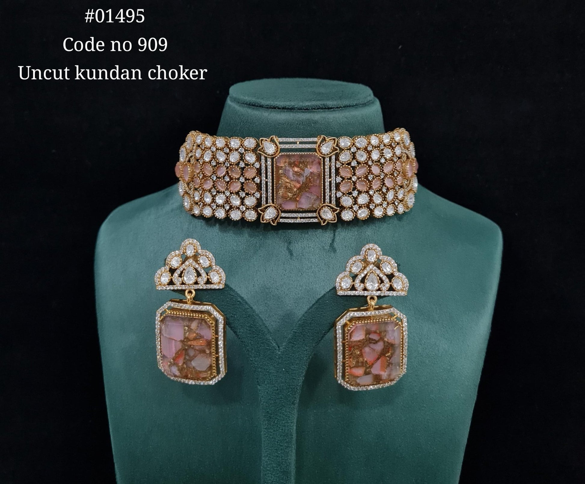 Kundan choker 01495 - KRISHNA'S SWETA JEWELLERY