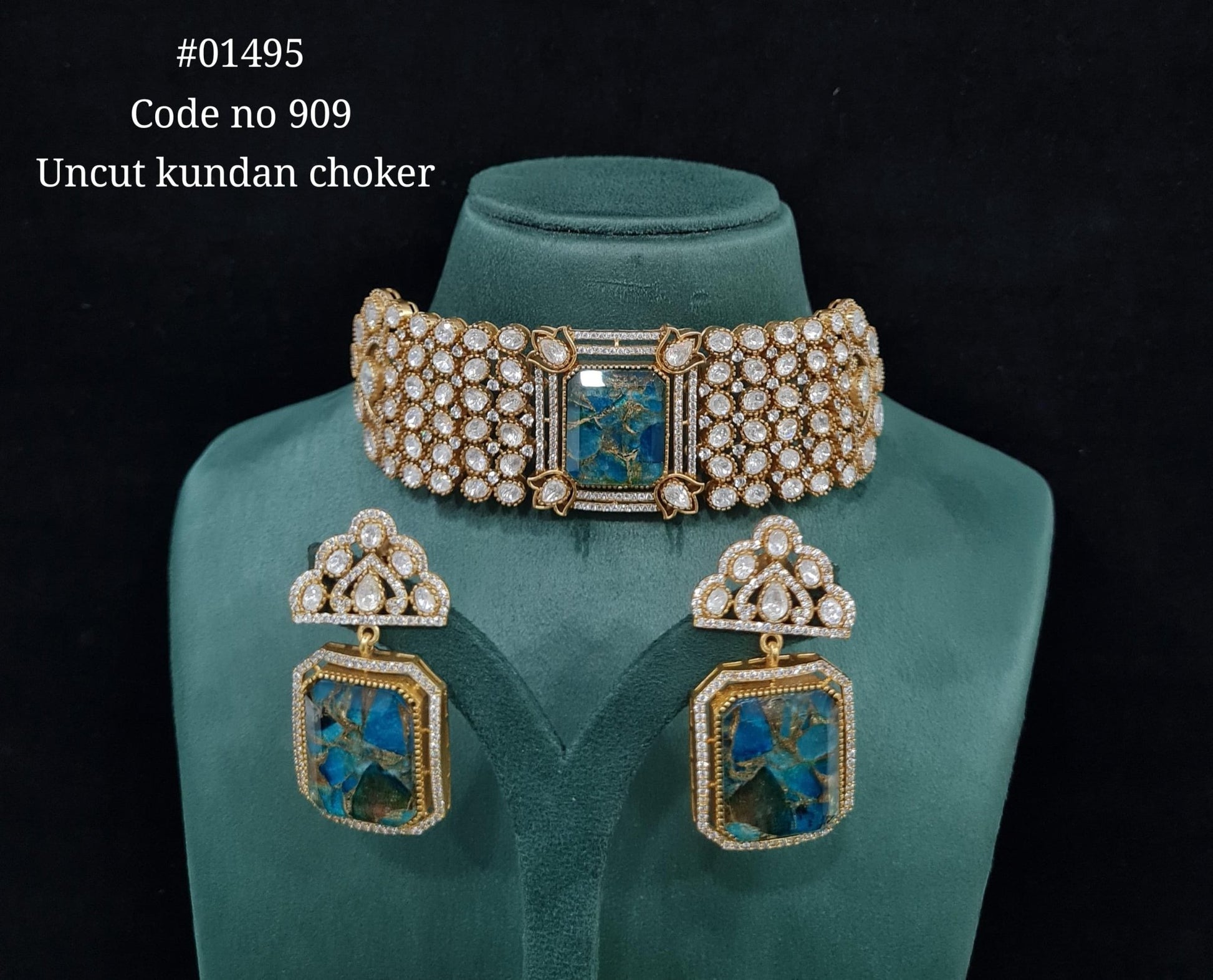 Kundan choker 01495 - KRISHNA'S SWETA JEWELLERY