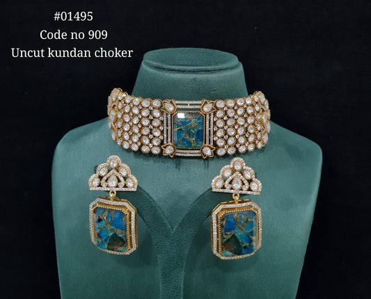 Kundan choker 01495 - KRISHNA'S SWETA JEWELLERY