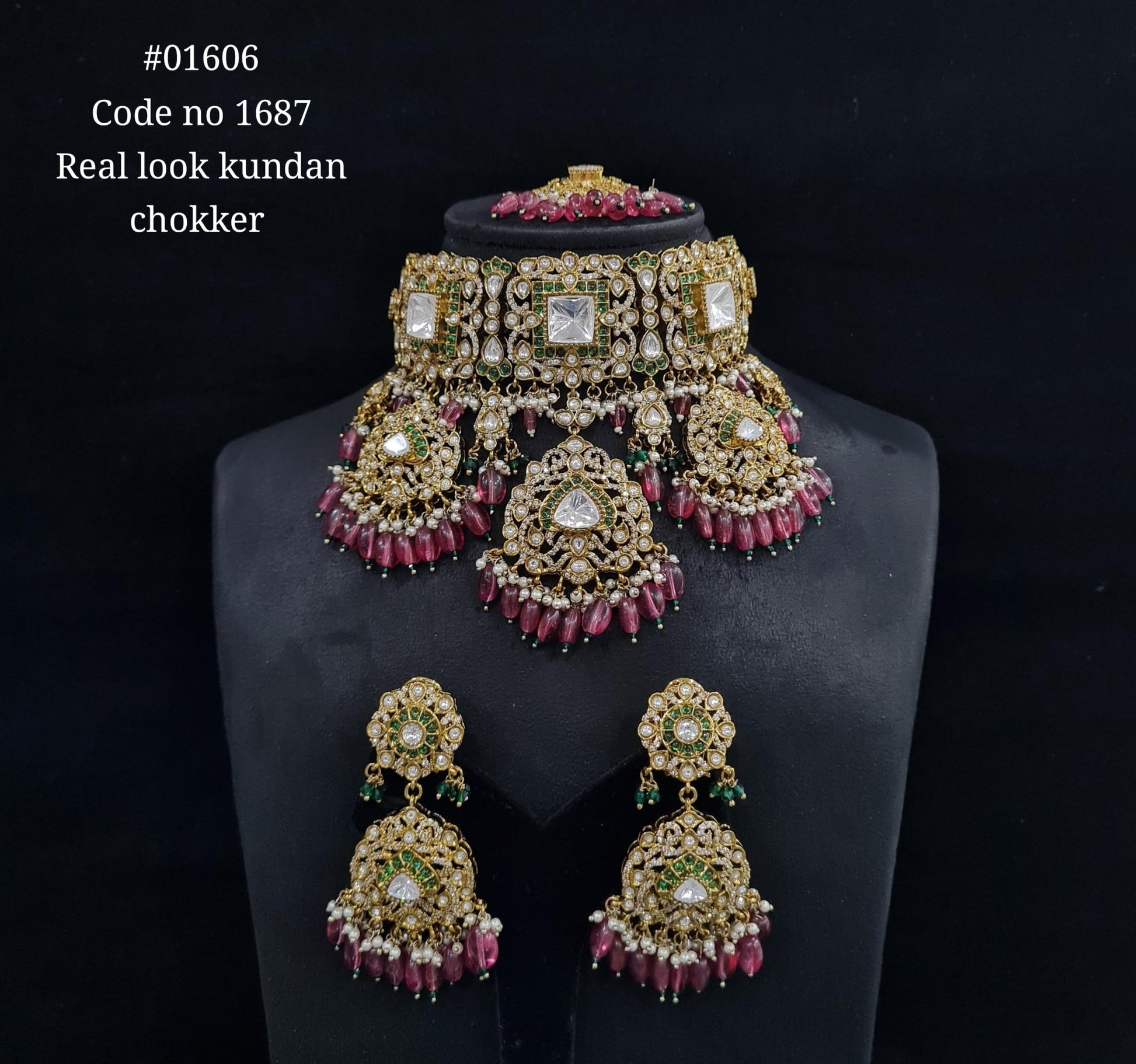 Kundan choker 01606 - KRISHNA'S SWETA JEWELLERY