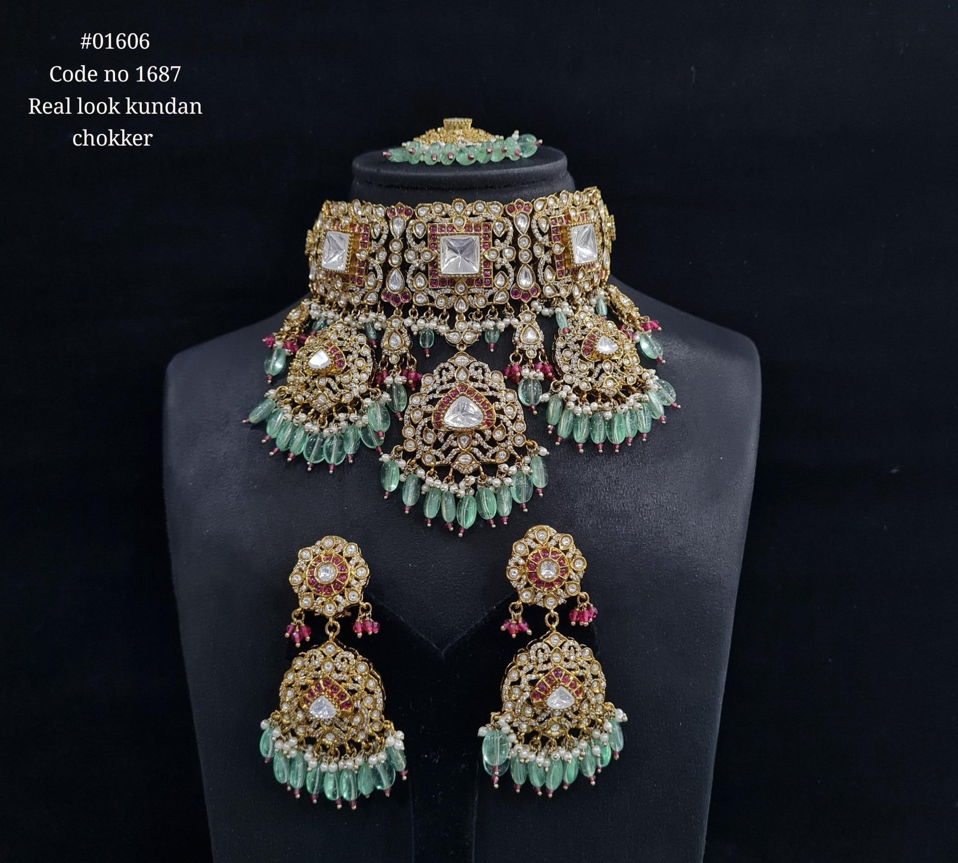 Kundan choker 01606 - KRISHNA'S SWETA JEWELLERY
