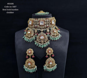 Kundan choker 01606 - KRISHNA'S SWETA JEWELLERY