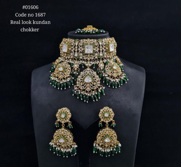 Kundan choker 01606 - KRISHNA'S SWETA JEWELLERY