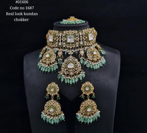 Kundan choker 01606 - KRISHNA'S SWETA JEWELLERY
