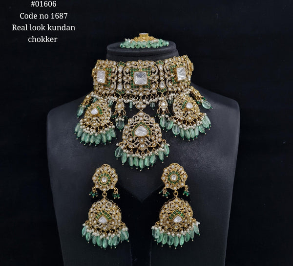 Kundan choker 01606 - KRISHNA'S SWETA JEWELLERY