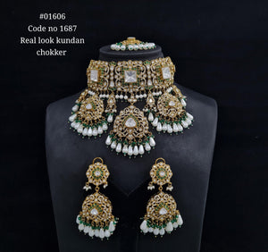 Kundan choker 01606 - KRISHNA'S SWETA JEWELLERY