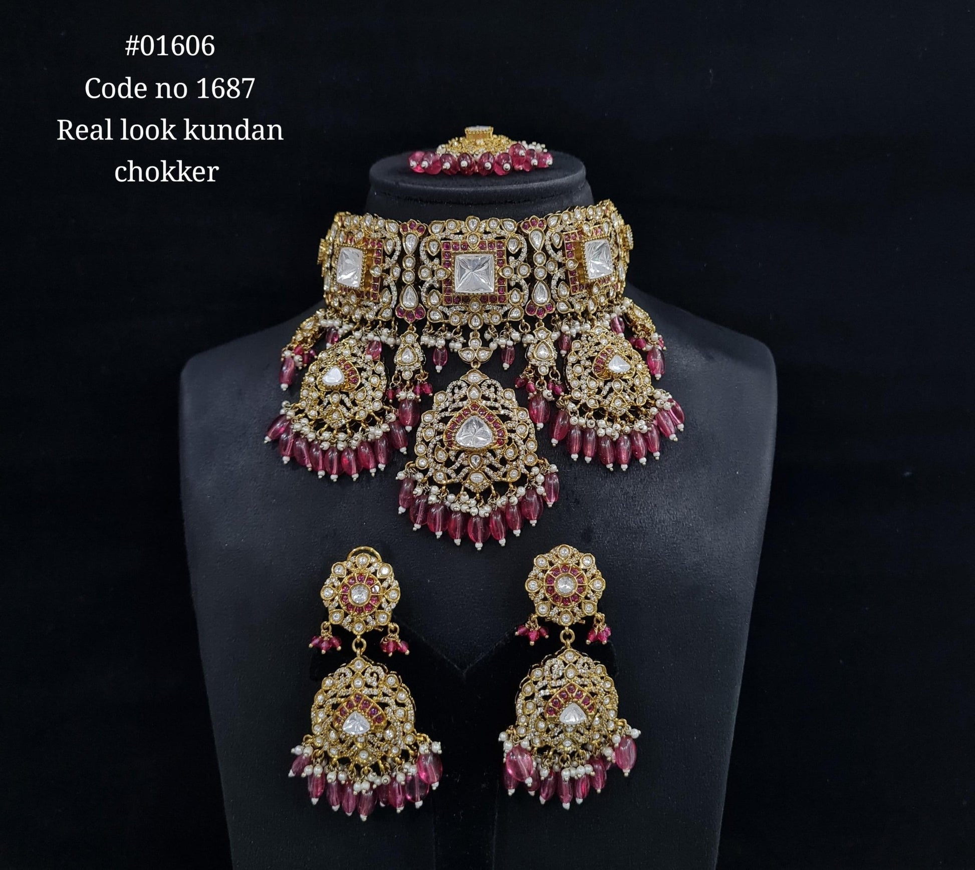 Kundan choker 01606 - KRISHNA'S SWETA JEWELLERY