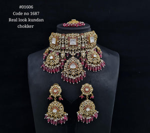 Kundan choker 01606 - KRISHNA'S SWETA JEWELLERY