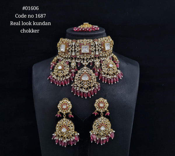 Kundan choker 01606 - KRISHNA'S SWETA JEWELLERY