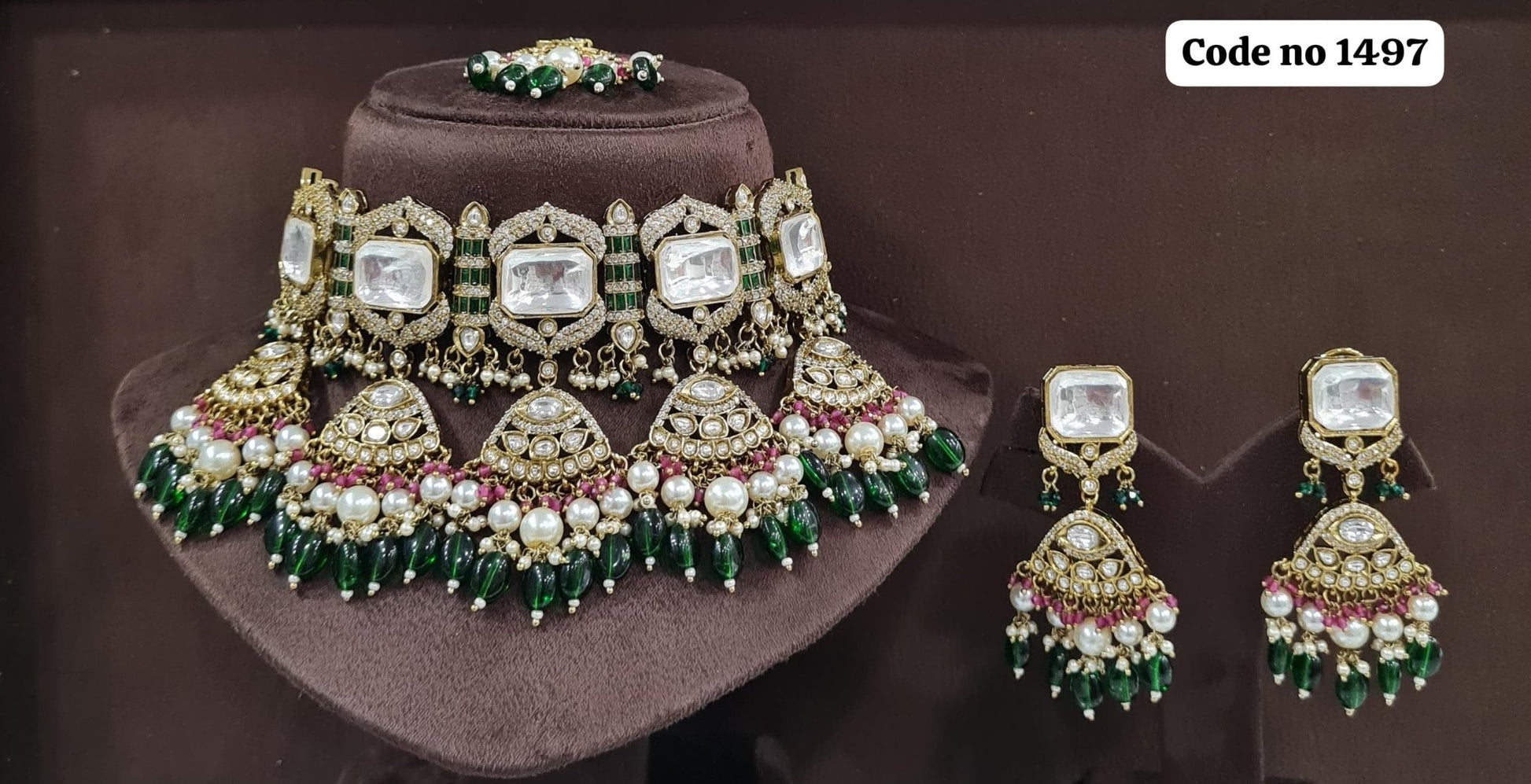 Kundan choker 01719 - KRISHNA'S SWETA JEWELLERY