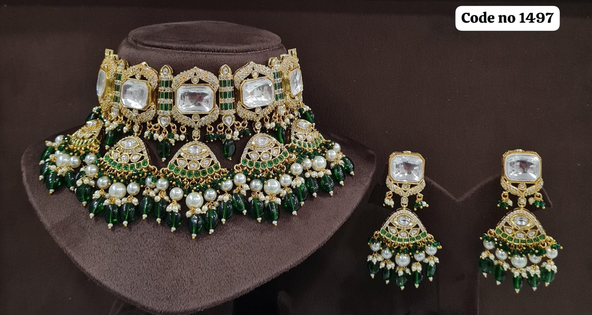 Kundan choker 01719 - KRISHNA'S SWETA JEWELLERY
