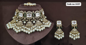 Kundan choker 01719 - KRISHNA'S SWETA JEWELLERY