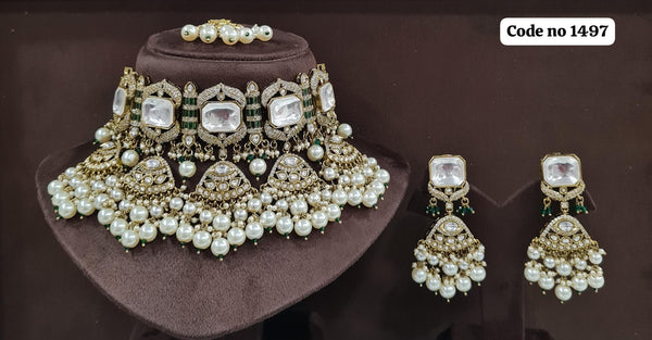 Kundan choker 01719 - KRISHNA'S SWETA JEWELLERY
