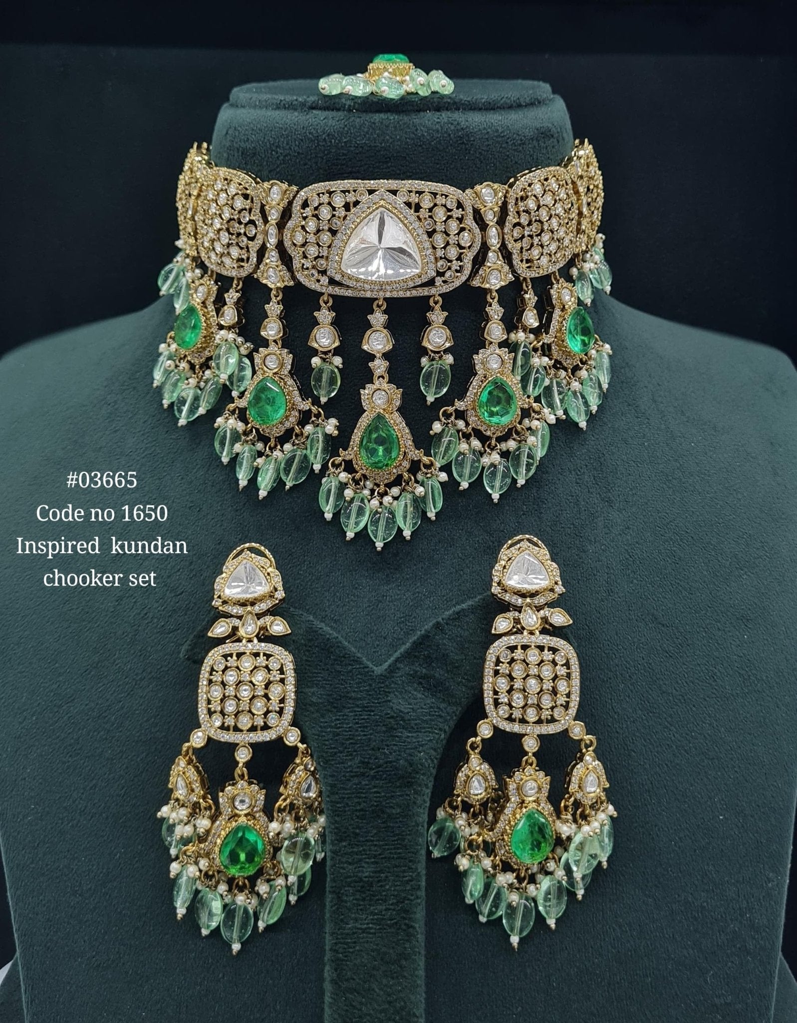 Kundan Choker 03665 - KRISHNA'S SWETA JEWELLERY