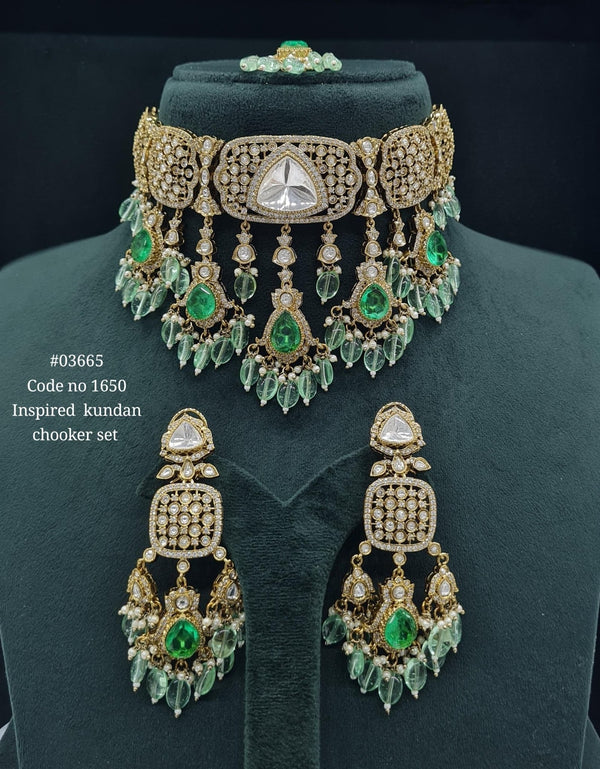 Kundan Choker 03665 - KRISHNA'S SWETA JEWELLERY