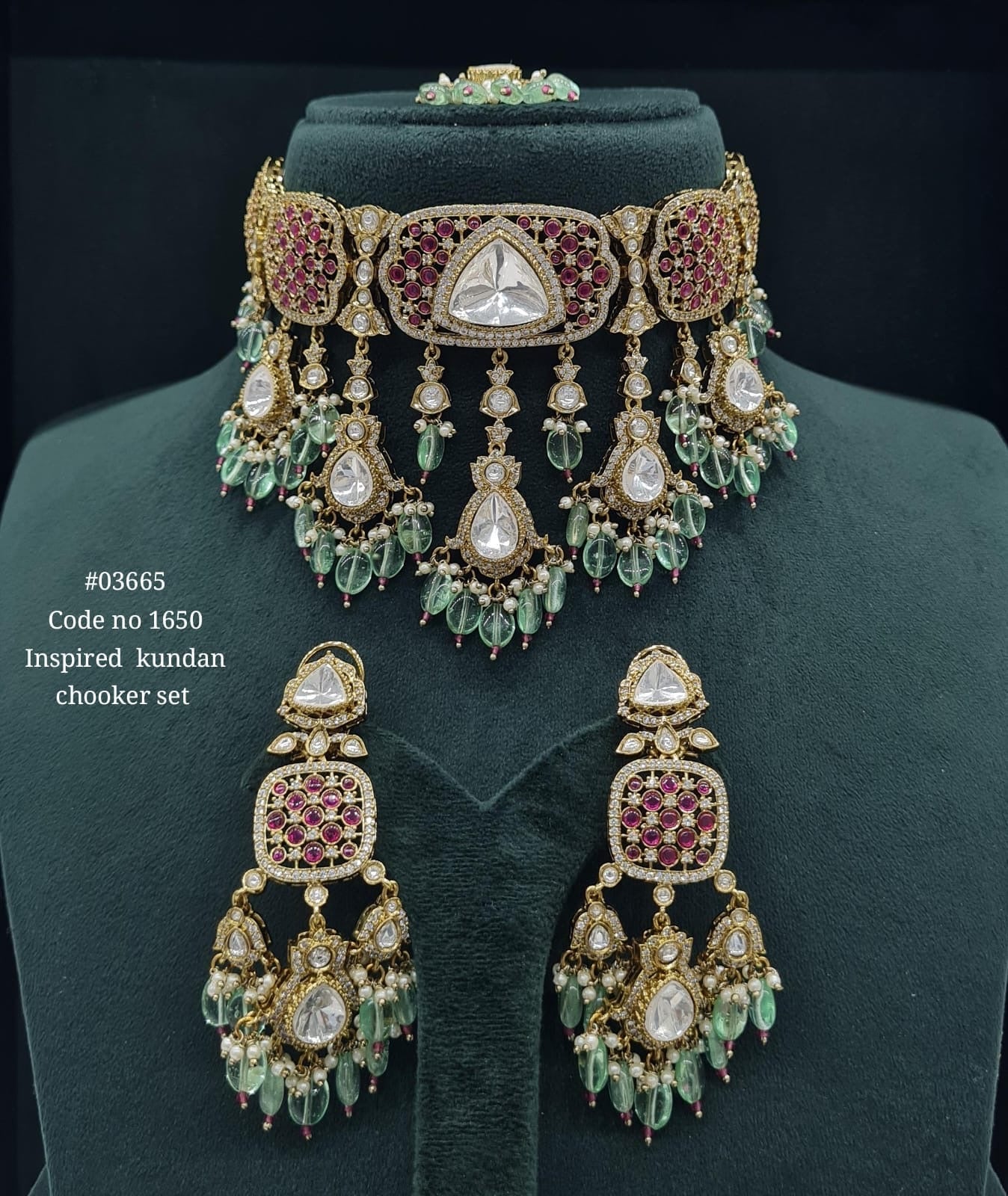 Kundan Choker 03665 - KRISHNA'S SWETA JEWELLERY