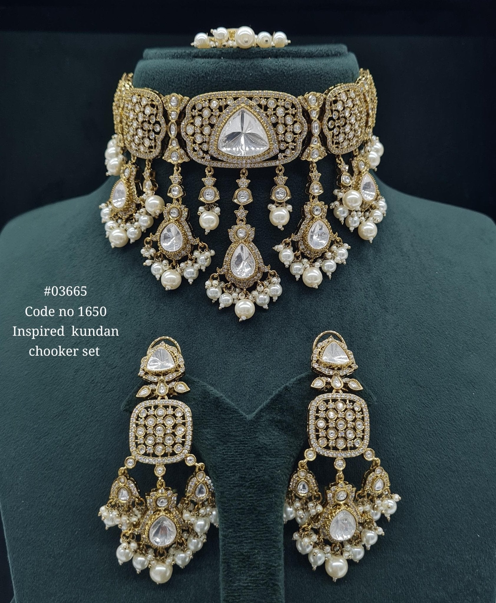 Kundan Choker 03665 - KRISHNA'S SWETA JEWELLERY