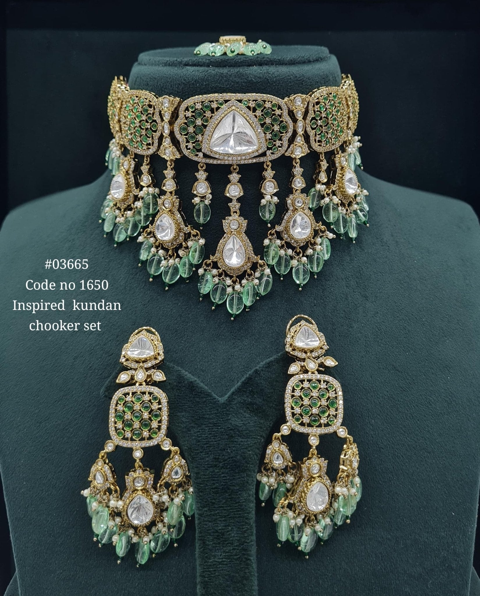 Kundan Choker 03665 - KRISHNA'S SWETA JEWELLERY