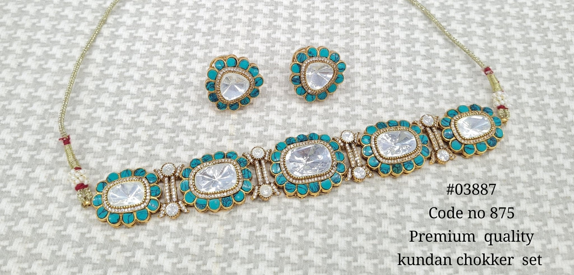 Kundan Choker 03887 - KRISHNA'S SWETA JEWELLERY