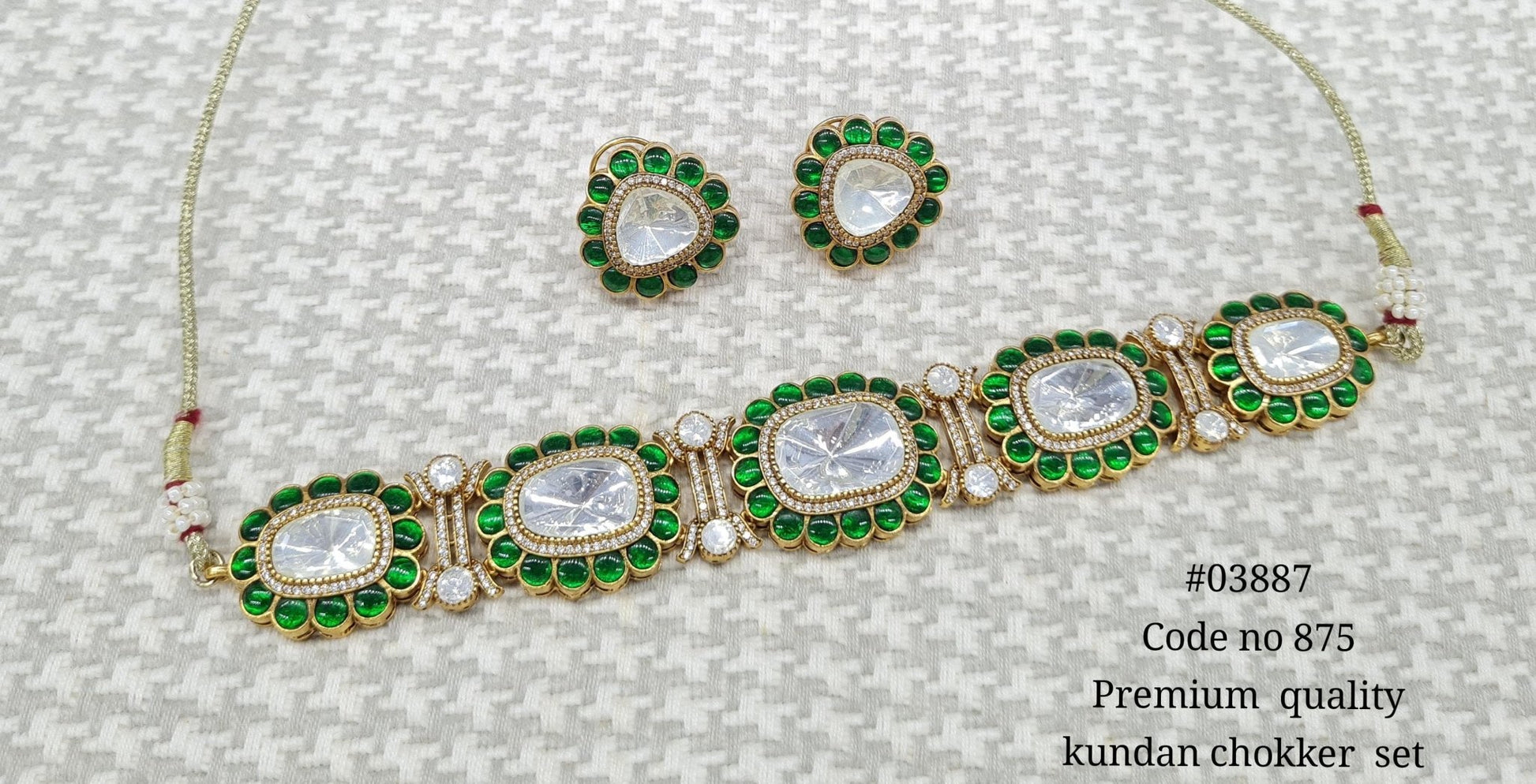 Kundan Choker 03887 - KRISHNA'S SWETA JEWELLERY