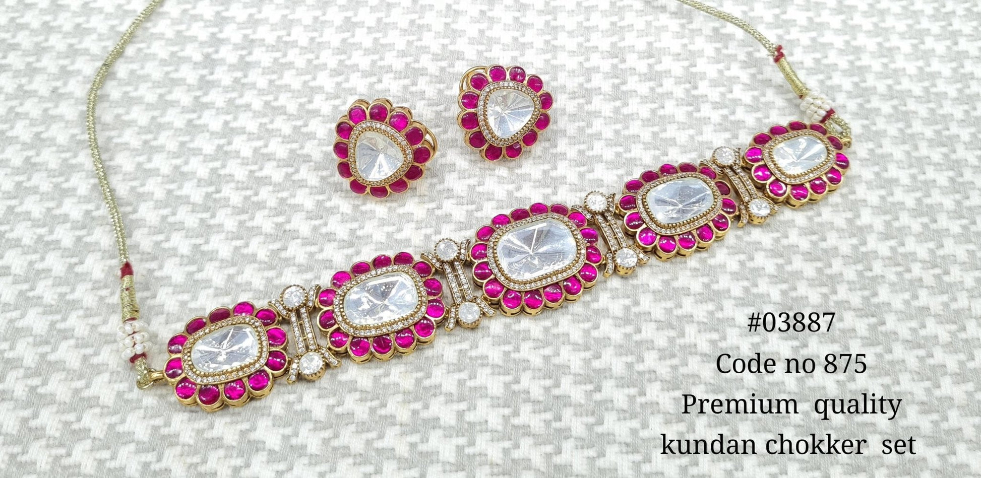 Kundan Choker 03887 - KRISHNA'S SWETA JEWELLERY