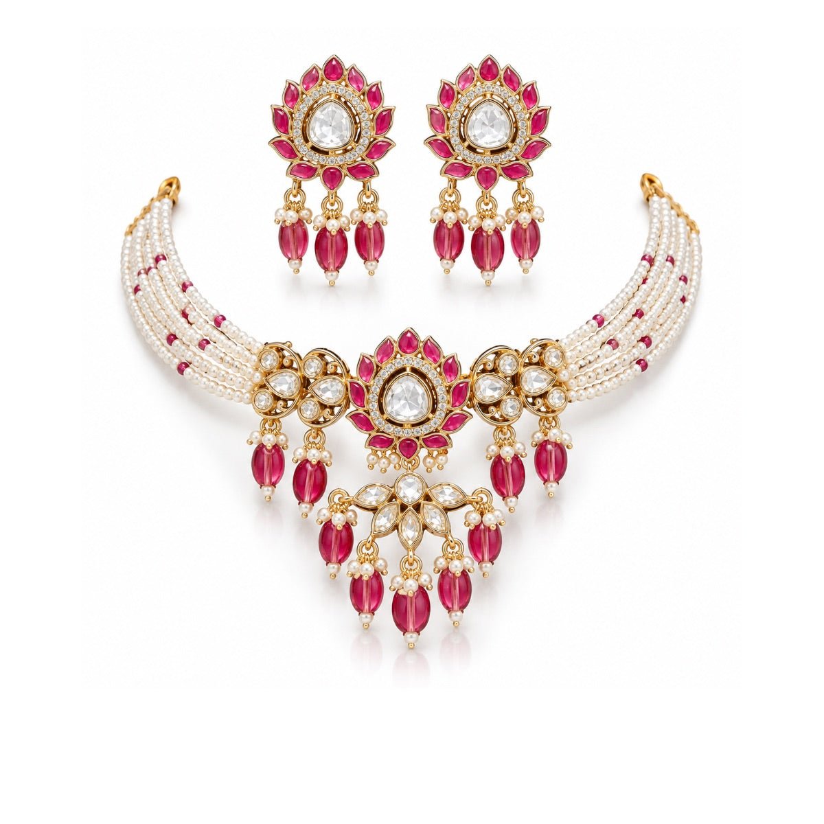Kundan Choker 04177 - Krishna's Sweta Jewellery