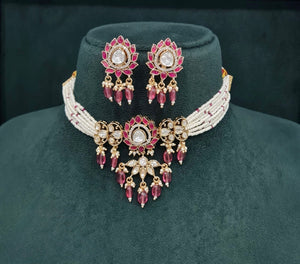 Kundan Choker 04177 - KRISHNA'S SWETA JEWELLERY