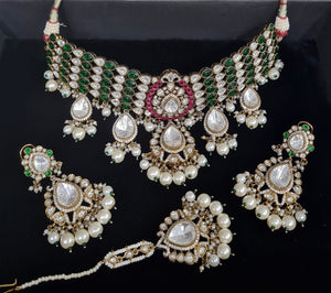 Kundan Choker 05346 - KRISHNA'S SWETA JEWELLERY