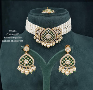 Kundan Choker 05681 - KRISHNA'S SWETA JEWELLERY