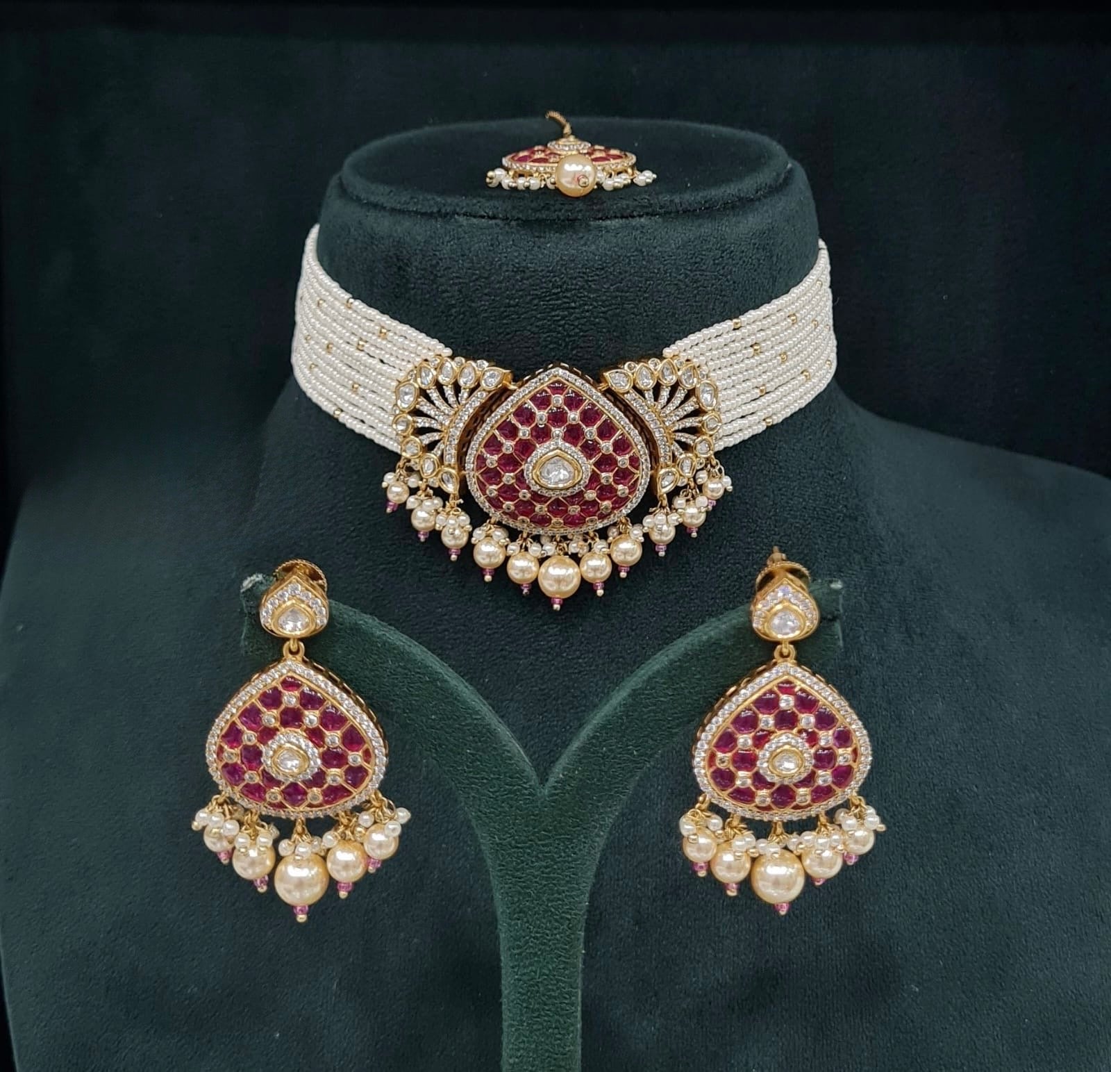 Kundan Choker 05681 - KRISHNA'S SWETA JEWELLERY