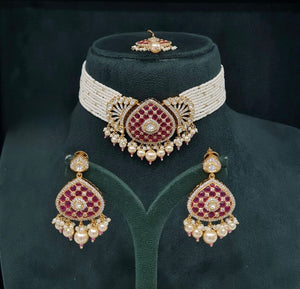 Kundan Choker 05681 - KRISHNA'S SWETA JEWELLERY