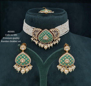 Kundan Choker 05681 - KRISHNA'S SWETA JEWELLERY