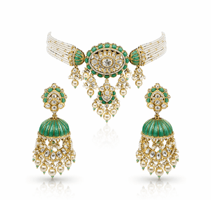 Kundan Choker 05695 - KRISHNA'S SWETA JEWELLERY