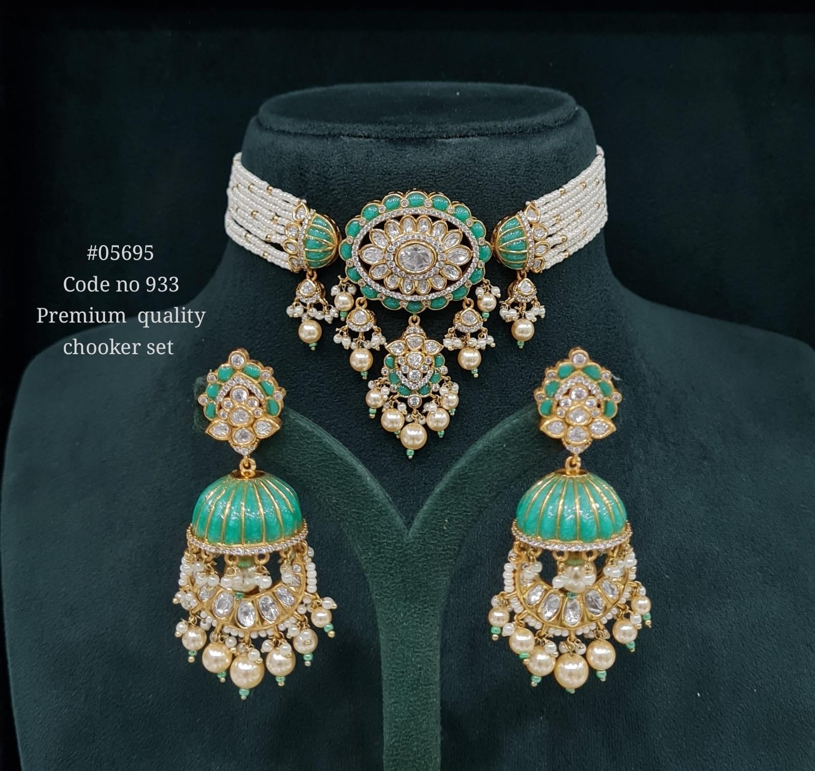 Kundan Choker 05695 - KRISHNA'S SWETA JEWELLERY