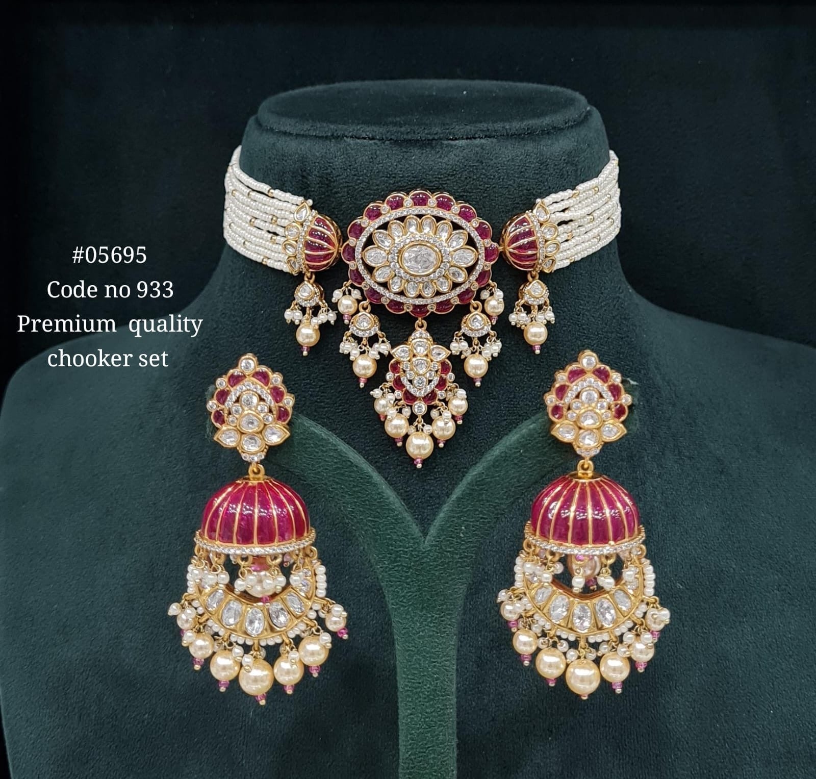 Kundan Choker 05695 - KRISHNA'S SWETA JEWELLERY