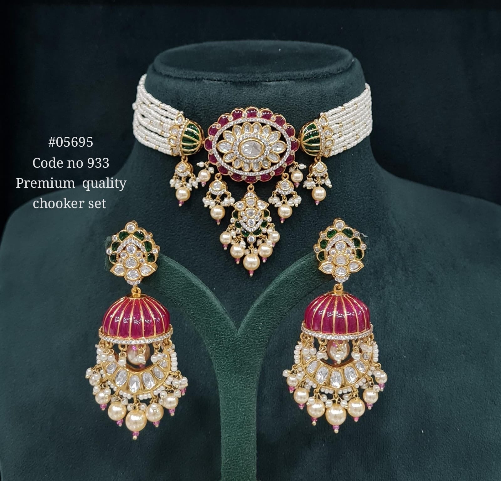 Kundan Choker 05695 - KRISHNA'S SWETA JEWELLERY