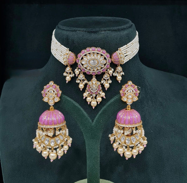 Kundan Choker 05695 - KRISHNA'S SWETA JEWELLERY